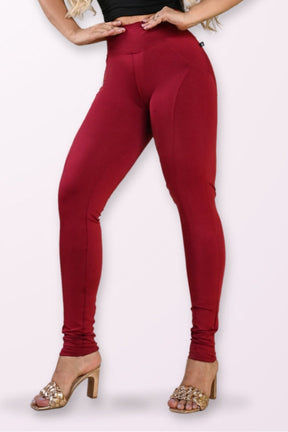 Calça Fitness Modeladora Vermelha Cintura Alta - CH7523